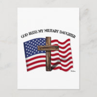 DIEU BÉNISSE MA FILLE MILITAIRE croix robuste drap