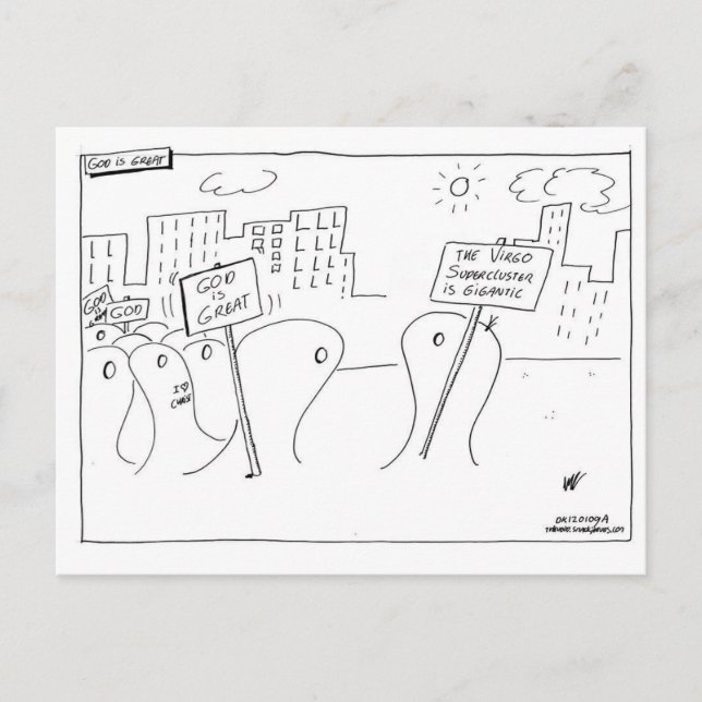 Carte Postale Dieu est grand (Devant)