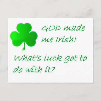Carte Postale DIEU est irlandais