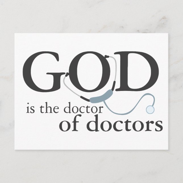 Carte Postale Dieu est le Docteur des médecins (Devant)