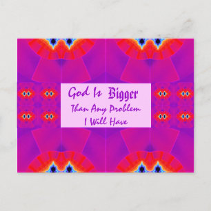 Carte Postale Dieu est plus grand que n'importe quel problème qu