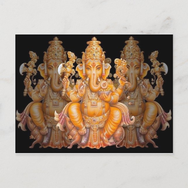 Carte Postale Dieu hindou Ganesh (Devant)