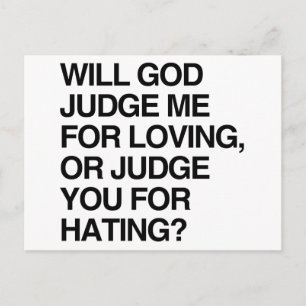 CARTE POSTALE DIEU ME JUGERA POUR LOVIN