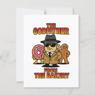 Carte Postale Dieu Père de la boulangerie - Cartoon Café & Donut
