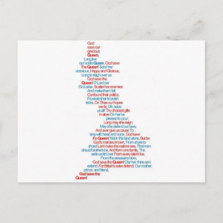 Carte Postale Dieu sauve la reine