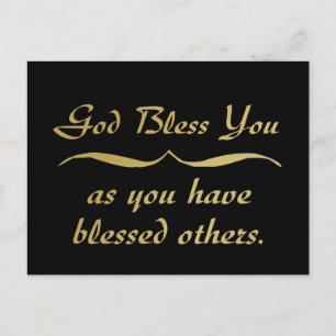 Carte Postale Dieu vous bénisse comme vous avez béni les autres