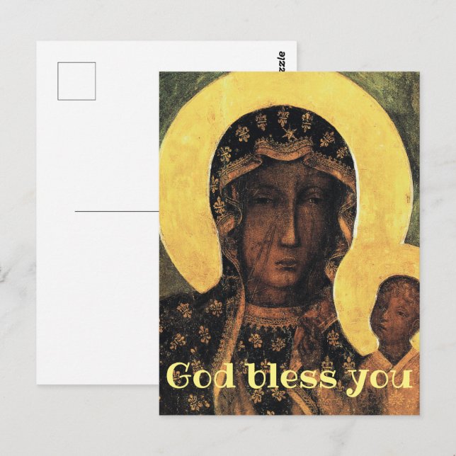 Carte Postale Dieu vous bénisse Joyeux anniversaire chrétien Vie (Devant / Derrière)