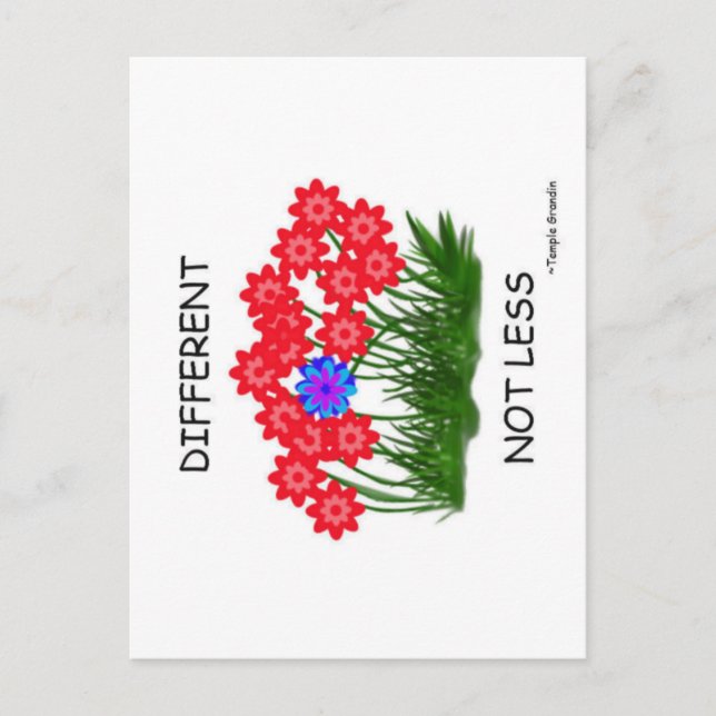 Carte Postale Différent Pas Moins (Devant)