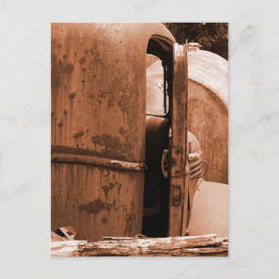 Carte Postale Différentes vues de Vieux Camion à Sepia