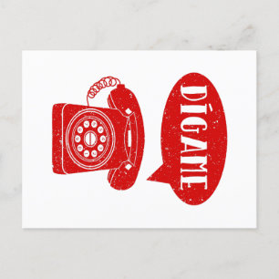 Carte Postale Digame Espagnol Téléphone Salutation