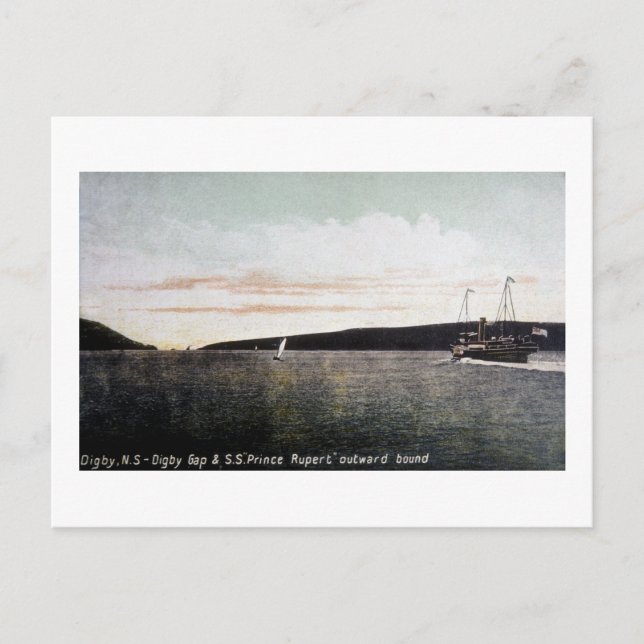 Carte Postale Digby Nova Scotia, Digby Gap - S.S. Prince Rupert (Devant)