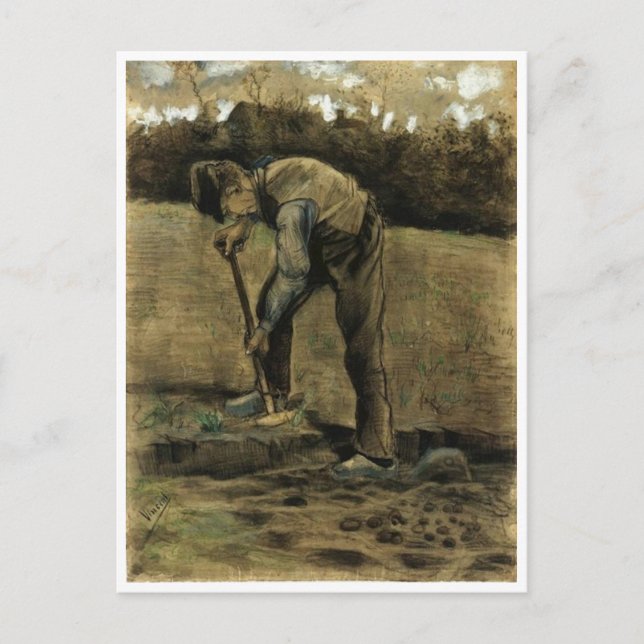 Carte Postale Digger, Vincent van Gogh (Devant)