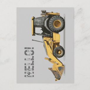 Carte Postale Digue d'excavateur de construction la plus froide