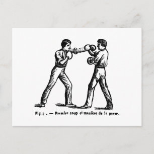 Carte postale d'illustration de boîte antique