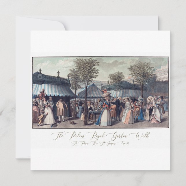 Carte postale d'illustration de mode française ant (Devant)