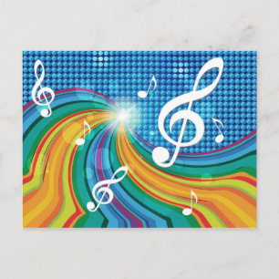 Carte postale d'illustration musicale