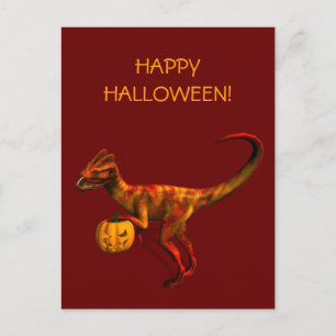 Carte Postale Dilophosaurus d'Halloween