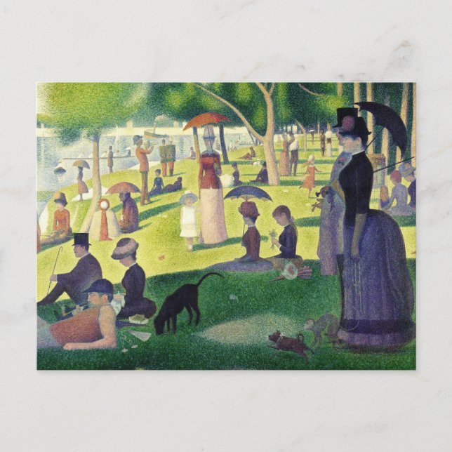 Carte Postale Dimanche après-midi à La Grande par Georges Seurat (Devant)