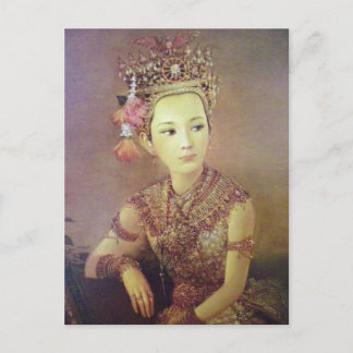 Carte postale d'impression portrait thaïlandais
