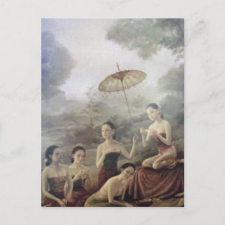 carte postale d'impression portrait thaïlandais cl