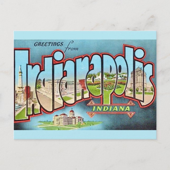 Carte postale d'Indianapolis Indiana (Devant)