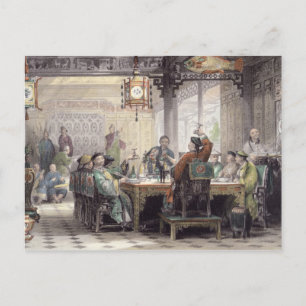 Carte Postale Dîner à la Maison de Mandarin, de 'China in