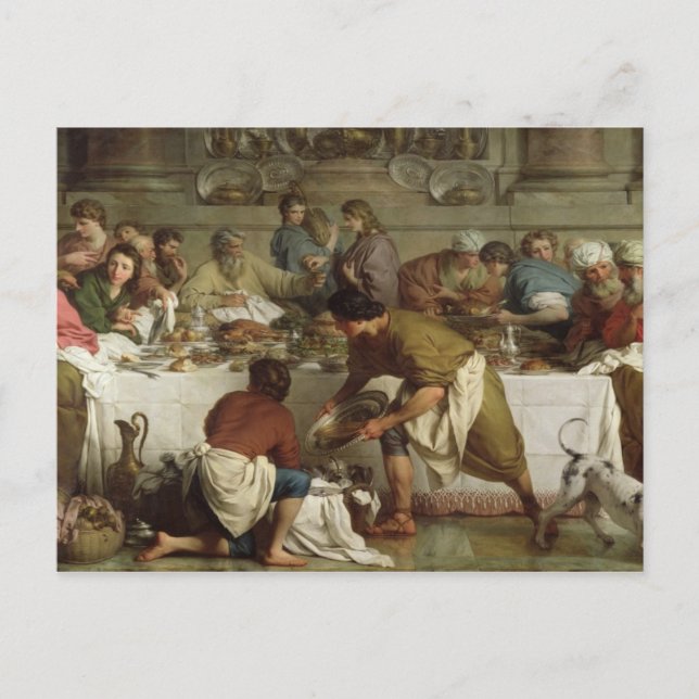 Carte Postale Dîner à la Maison de Simon, 1737 (Devant)