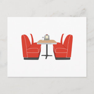 Carte Postale Diner Booth