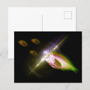 Carte Postale Dîner de chasse Poisson X-Ray 4