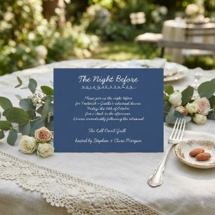 Carte Postale Dîner de répétition de mariage écriture manuscrite