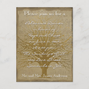 Carte Postale Dîner de répétition Golden Oak Tree