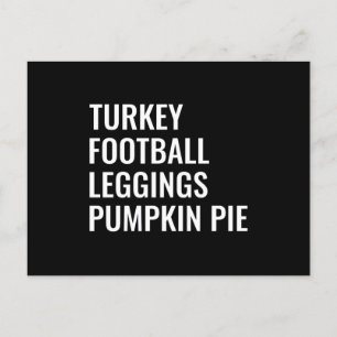 Carte Postale Dîner de Thanksgiving drôle de football en famille