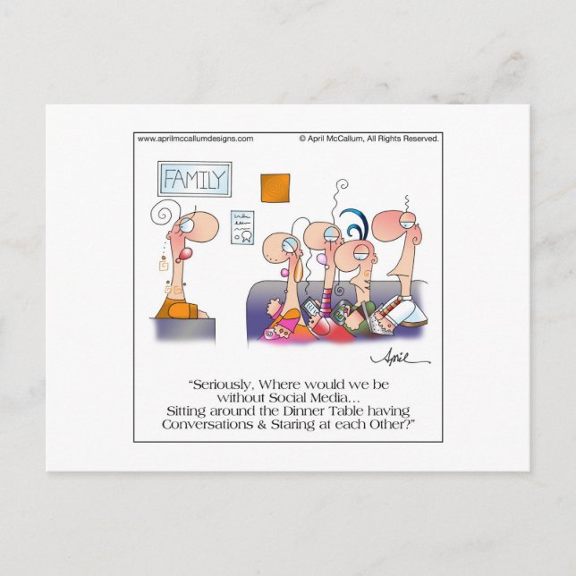 Carte postale DÎNER FAMILLE par April McCallum (Devant)