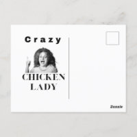Dingue dame poule. poulets, humour, drôle