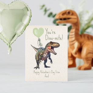 Carte Postale Dino-mite Green Dinosaur Valentine Photo