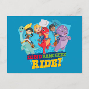 Carte Postale Dino Ranch   Les éleveurs partent à cheval !