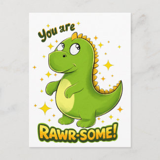 Carte Postale Dino RAWR-SOME Charme