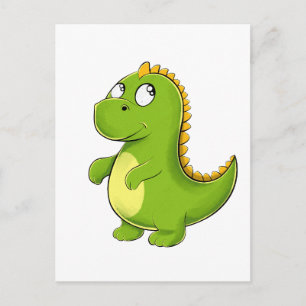 Carte Postale Dino Vert Joyeux