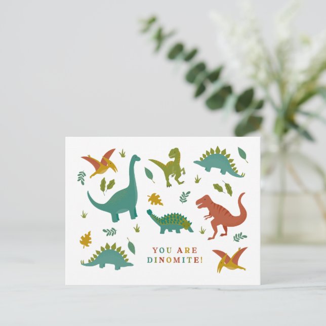 Carte Postale Dinomite Dinosaur Valentine (Debout devant)
