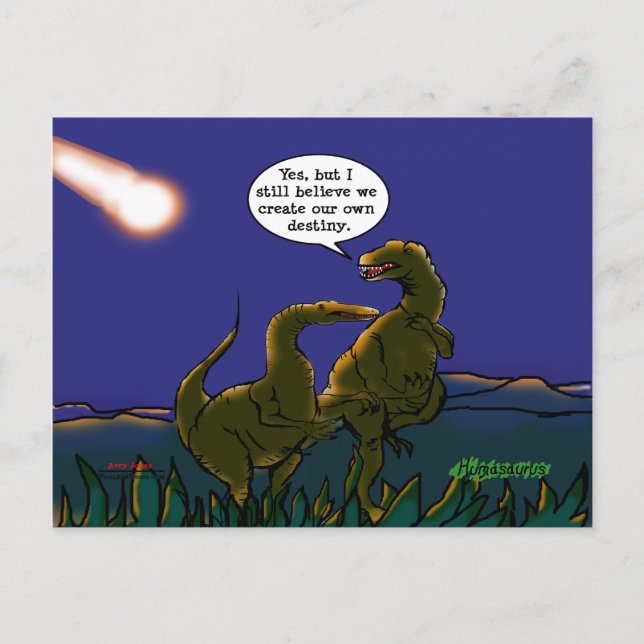 Carte Postale Dinosaur Cartoon We Create Our Own Destiny (Devant)