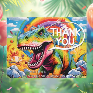 Carte Postale Dinosaur Cute fête d'anniversaire