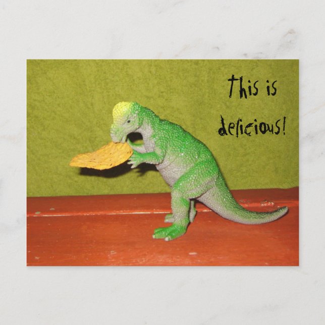 Carte postale Dinosaur et Chip de Corn (Devant)