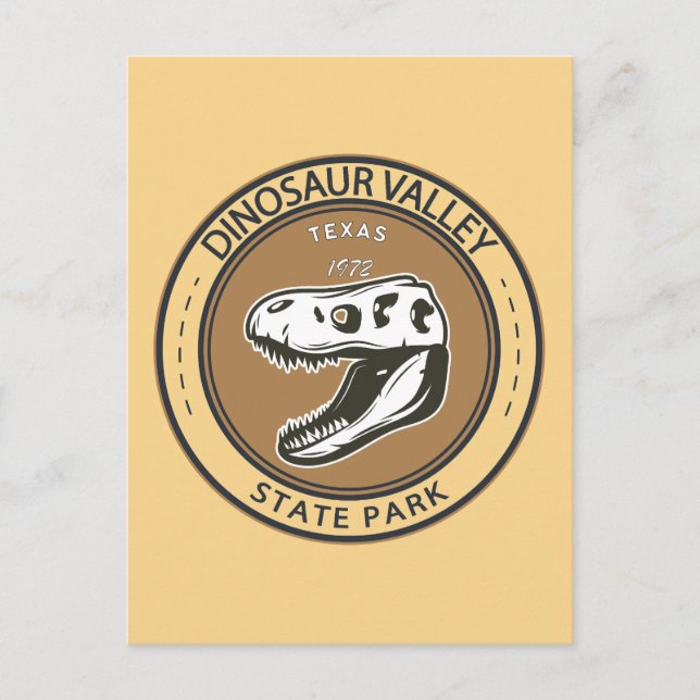 Carte Postale Dinosaur Valley State Park Texas Badge (Devant)