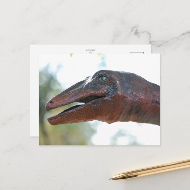 carte postale _ dinosaure (Devant/Arrière en situation)