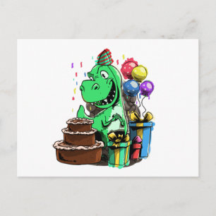 Carte Postale Dinosaure Anniversaire Pour Un Tyrannosaurus Cute