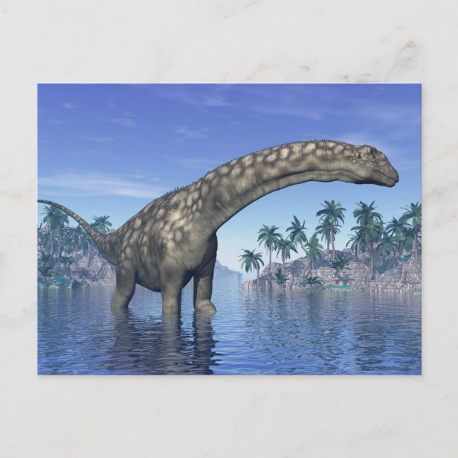 Carte Postale dinosaure Argentinosaurus - rendu 3D (Devant)