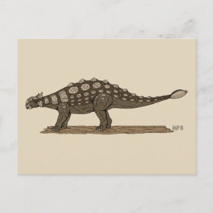 Carte Postale Dinosaure crétacé Ankylosaurus