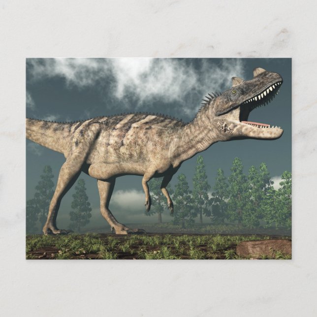Carte Postale Dinosaure de Ceratosaurus - rendu 3D (Devant)