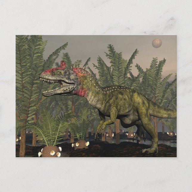 Carte Postale Dinosaure de cristolophosaurus - rendu 3D (Devant)