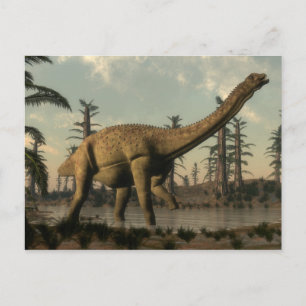 Carte Postale Dinosaure d'Uberabatitan dans le lac